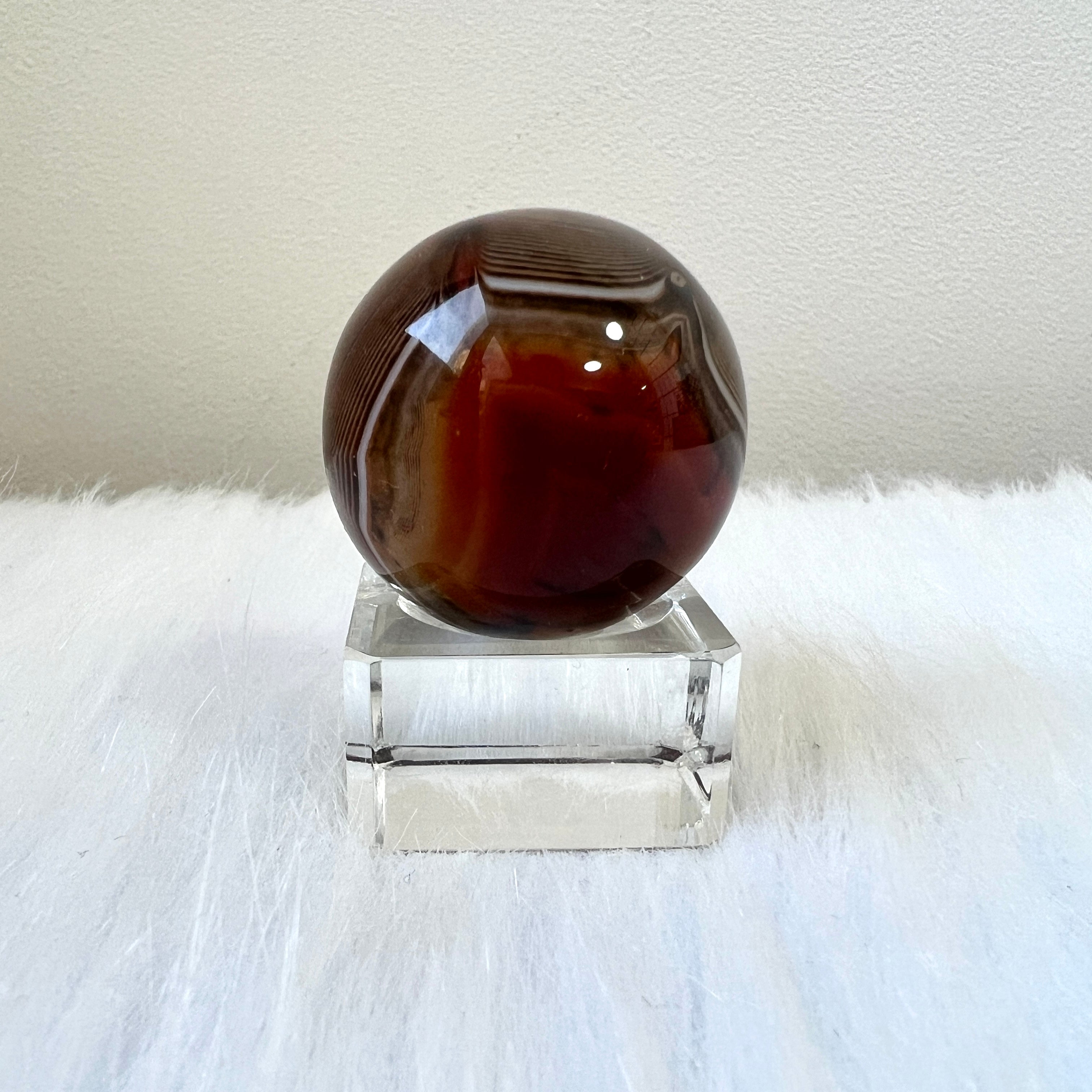 美石　瑪瑙？ 蠶絲瑪瑙球– 玄之水晶Fortunate Crystal