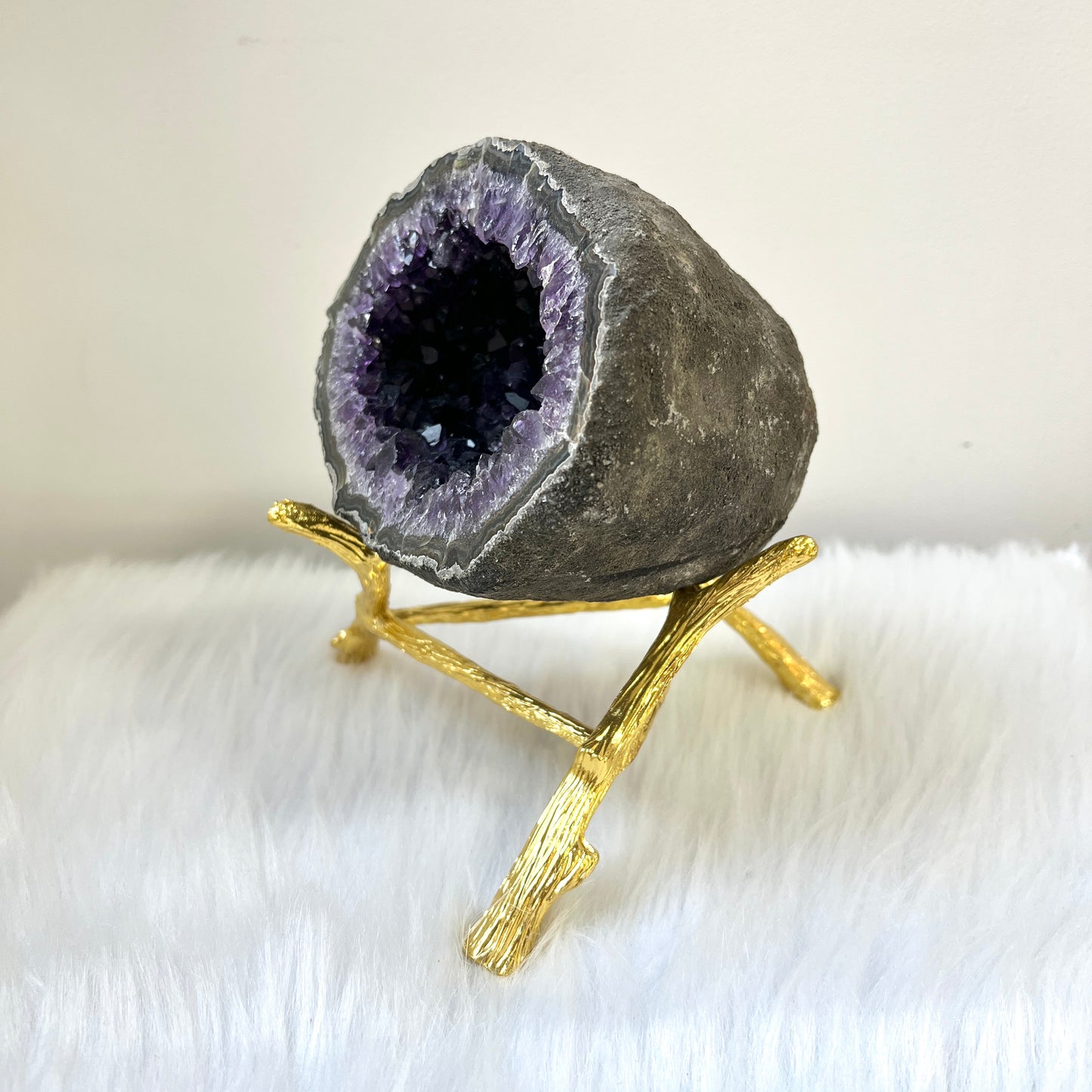 紫晶钱袋子连订造底座