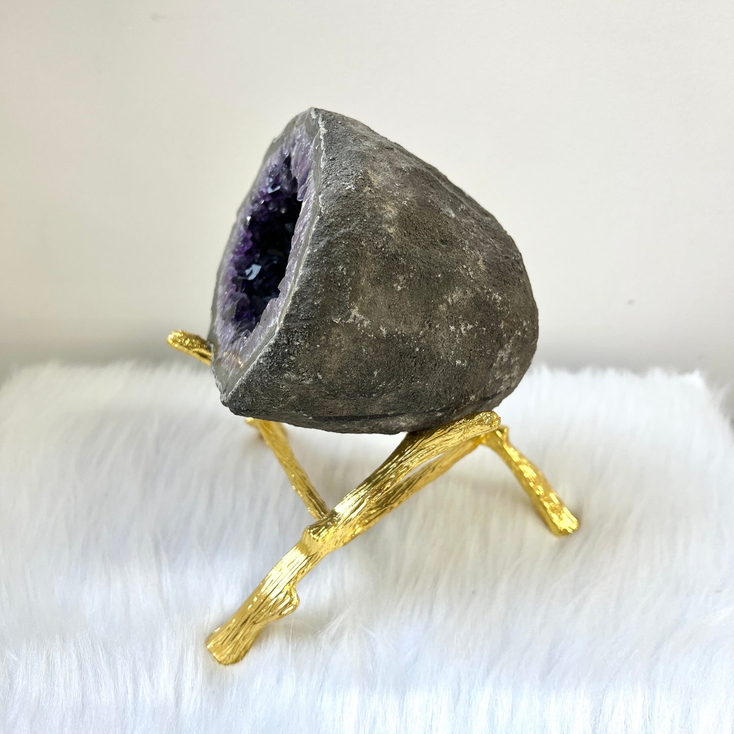 紫晶钱袋子连订造底座