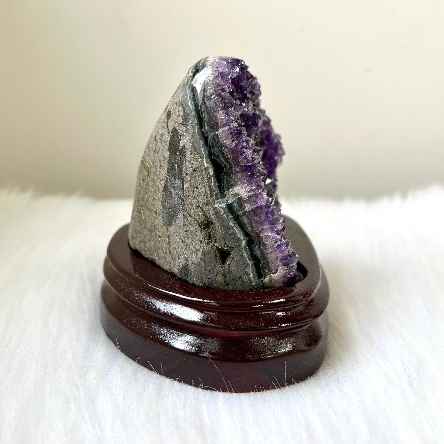 烏拉圭紫晶簇連訂造底座