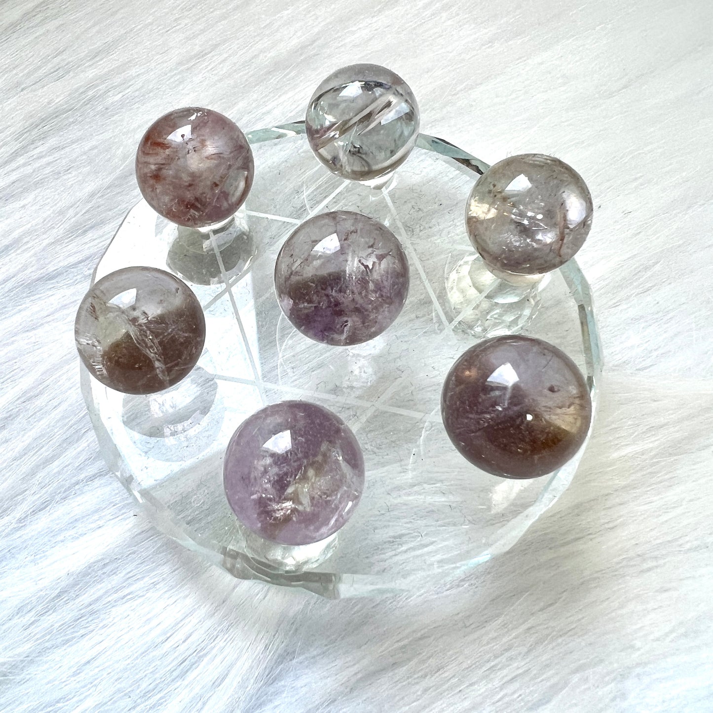 薰衣草紫晶球七星阵(细)