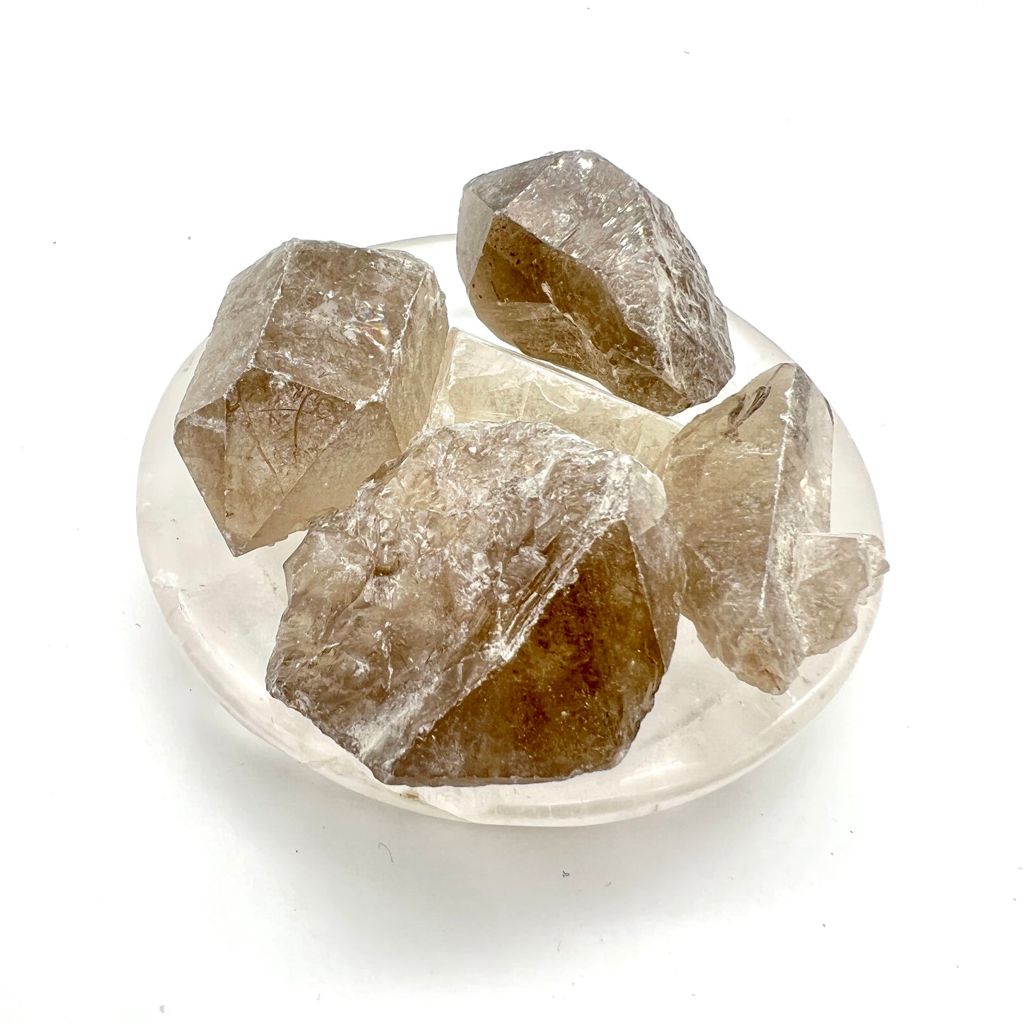 金发茶晶原石