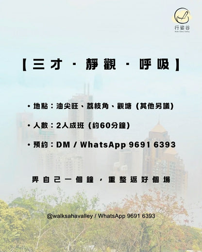 「三才、靜觀、呼吸」班（二人同行價）