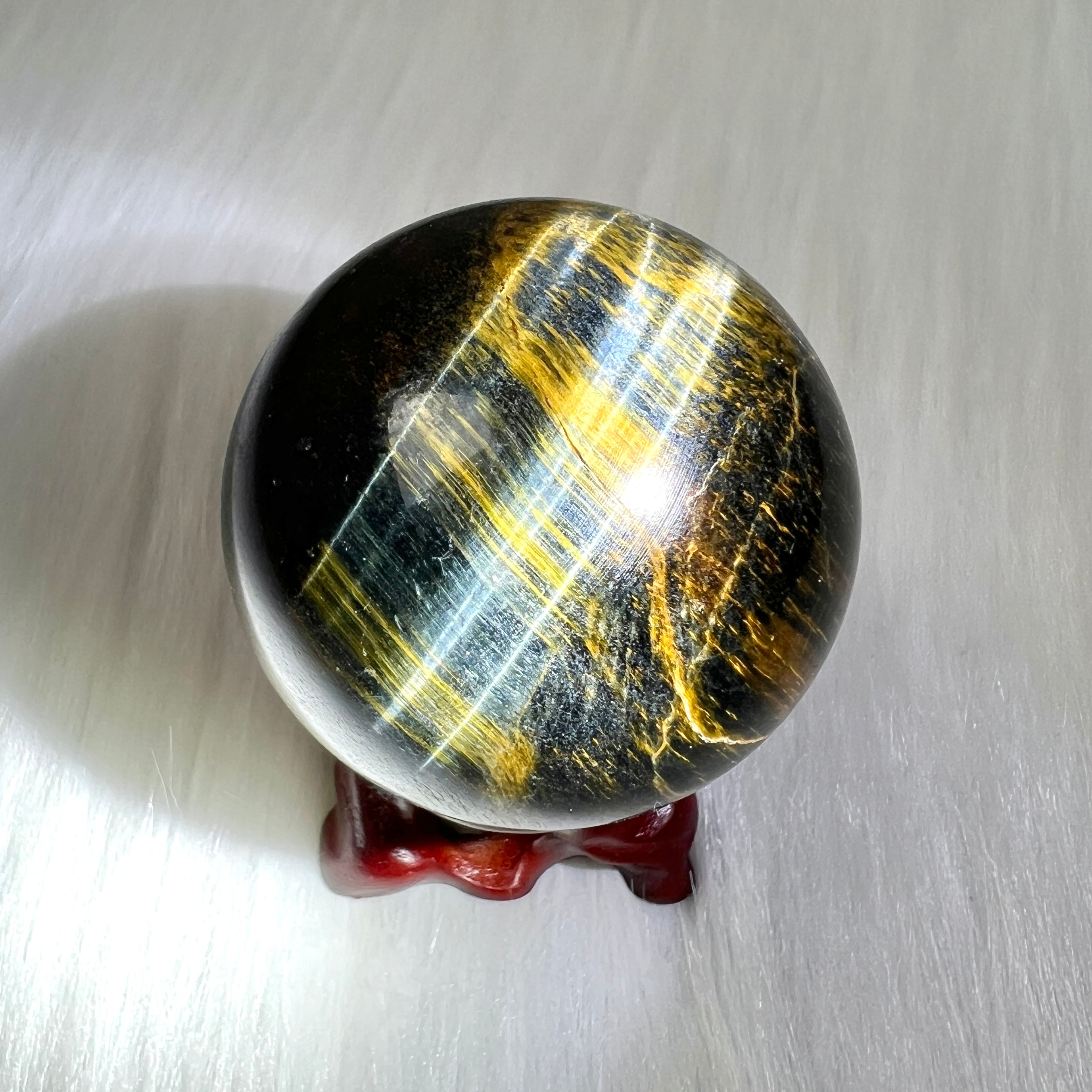 藍黃虎眼石球– 玄之水晶Fortunate Crystal